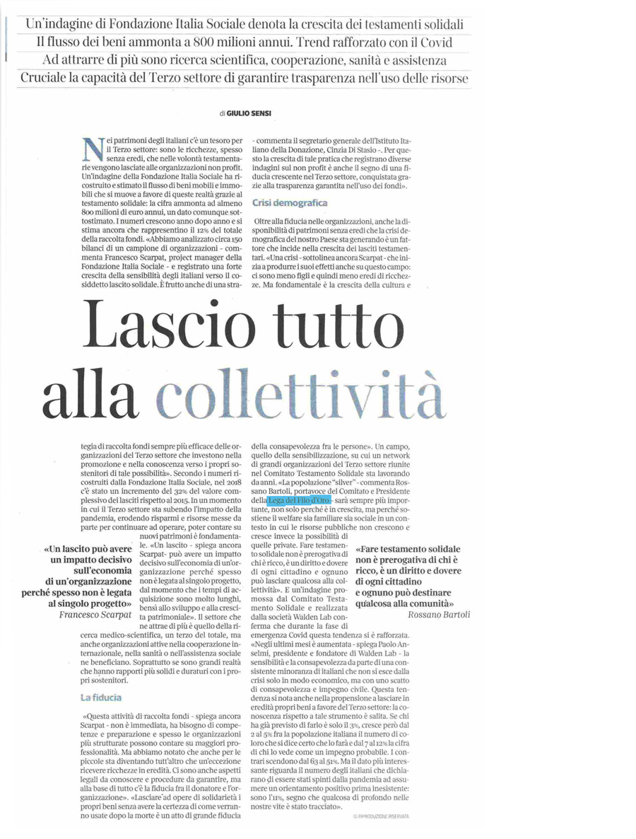 Buone Notizie • Corriere della sera