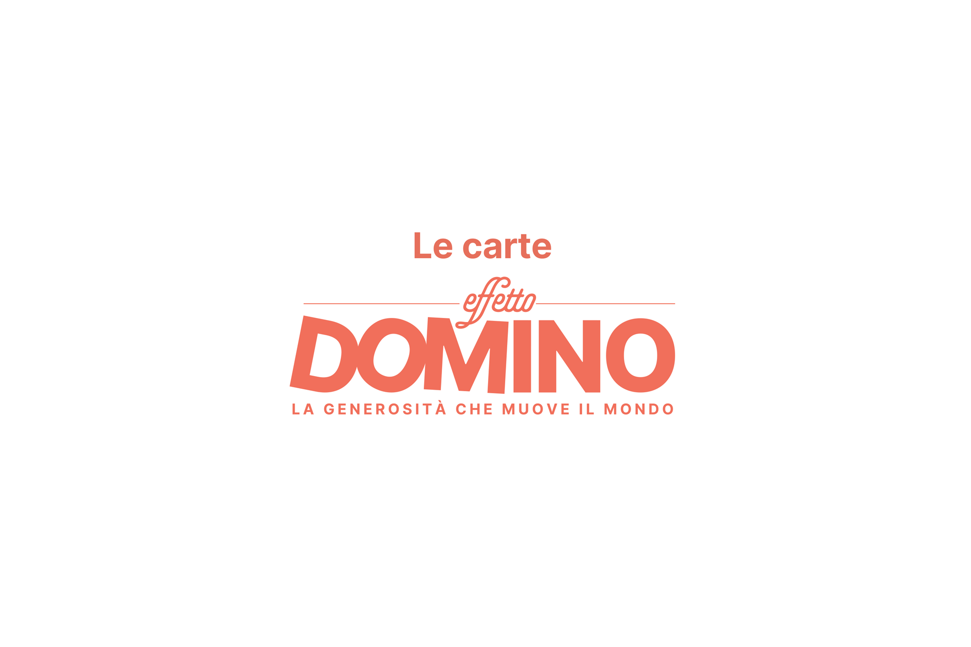 Le carte effetto domino, la generosità che muove il mondo